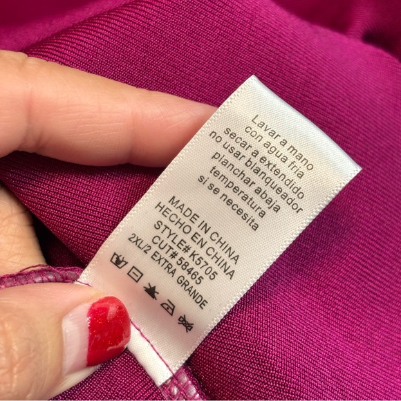 Fashion Nova Plus Size 2X - Wine Colored Nightingale Bandage Dress NWT - Picture 7 of 17